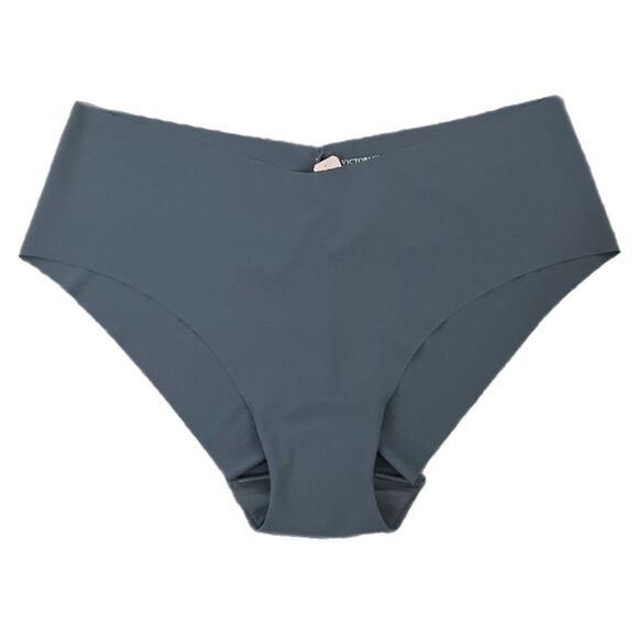 Victorias Secret No Show Seamless Supersoft raw cut Hiphugger Panty gray Large - Picture 2 of 5